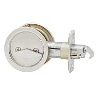 Kwikset 335-32 Pocket Door Lock, Privacy Function, Steel Finish