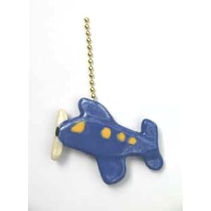Ceiling Fan Pull Chain: Blue Airplane by Sweet Pea Gallery