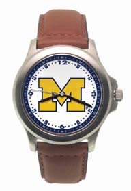 MICHIGAN Rookie Leather Banded Men's Watch