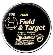 H&N Field & Target .177 Cal, 8.49 Grains, Domed, 500/Tin