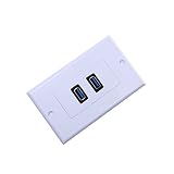 【ノーブランド品】2口ポート USB 3.0壁板 充電ソケット 交換部品(ホワイト)