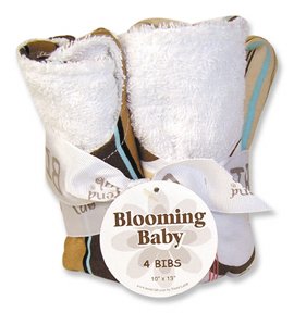 Cocoa Dot Blooming Bouquet Bib Set
