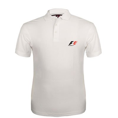 Formula 1 White Logo Polo
