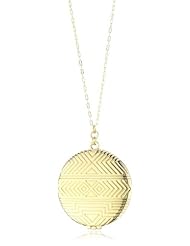 House of Harlow 1960 14k Yellow Gold-Plated Medallion Locket Pendant Necklace