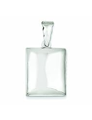 Genuine .925 Sterling Silver 21mm Square Plain Locket 5.5 Grams. 100% Satisfaction Guaranteed.