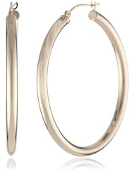 Duragold 14k Gold Hoop Earrings, (1.6" Diameter)