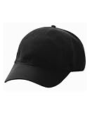 Organic Cotton Baseball Cap, Color: Black, Size: One Size