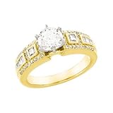 14K Yellow Gold Diamond Engagement Ring Semimount - 0.50 Ct.