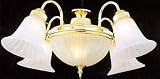 Polished Brass 5 Light Down Arm KIt Frosted Glass
