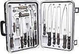 R H. Forschner by Victorinox 24-Piece Gourmet Cutlery Set, Black Fibrox Handles with Attache Case
