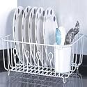 Homebasix White Dish Drainer W/ Basket JI-25W