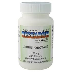 Nutrient Carriers - Lithium Orotate, 120 mg, 200 tablets