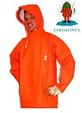 Cofish Hooded Rain Jacket: Heavy Duty SmartSkins, Orange Color