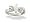 14K White Gold Genuine Marquise Opal and Diamond Bow Ring - Size 4