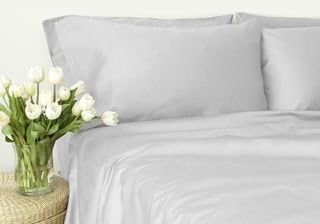 Soft Linen Collections 12 Inch deep pocket Fitted Sheet 400 Thread Count Twin XL 100% Organic Cotton White Solid by BN3 Linens