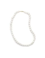 20 Inch 8-8.5mm Cultured Freshwater Pearl Necklace Individually Knotted with a 14K Yellow Gold Clasp