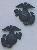 Subdued Marine Corps Globe and Anchor Insignia Set