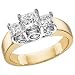 Certified 14kt. Gold, 2 ct. tw. Diamond Anniversary Ring