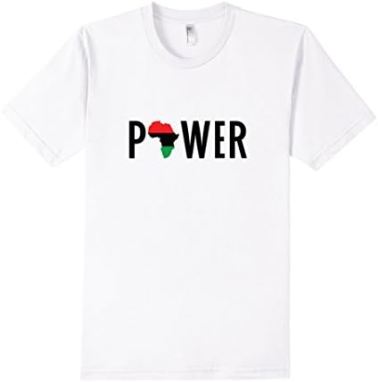 Men's Black Power Africa - Love - Fitted T-Shirt - Multiple Colors Small White