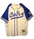 Oakland Oaks White/Royal Replica #1 Throwback Jersey