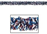 Red-White-Blue Metallic Festooning Garland
