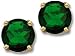 4.5mm Emerald Solitaire Gemstone Earrings