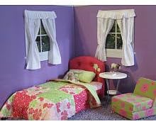 American Doll Room Purple with White Carpet Free Duffel Bag for Accessories