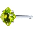 20 Gauge L. Blue Diamond Shape CZ Nose Bone