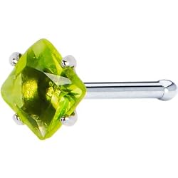 20 Gauge L. Blue Diamond Shape CZ Nose Bone