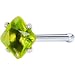 20 Gauge L. Blue Diamond Shape CZ Nose Bone