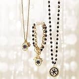 Jet Bead Snowflake Necklace