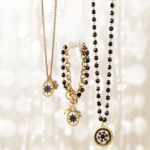Jet Bead Snowflake Bracelet