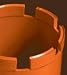 Diteq D32201 Double-Pointed Segmented, Qlty. Level 5 - Hard Aggregate & Heavy Steel Core Bits 2