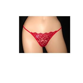 Scalloped Lace G-String Thong - Sizes Small-Med-Large-XL