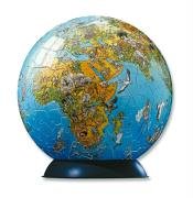 Puzzleball 540 Teile - Illustrierte Weltkarte