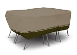 online furniture stores-Villa Patio Table and Chair Set Cover, Rectangle/Oval, Large