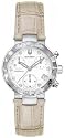 Accutron Women's Chamonix Diamond Chronograph Cream Leather Watch #26R17