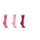 Ladies/Womens Plain Gentle Grip with HoneyComb Non Elastic Top Socks (Pack of 3)