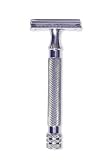 Three Piece Safety razor Chrome color Long handle