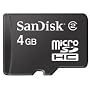 4GB microSD SDHC Speicherkarte f�r Samsung C3050, sandisk