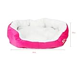 niceEshop Comfortable Pets Dog Cat Puppy Kitten Soft Fleece Bed Pet House Nest Pad Mat Hot Pink