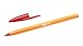 Bic Orange Fine Ballpoint Pens, Fine Point (0.8 mm), Red Ink, Box of 20 - Writing Pens with Long-Lasting Ink