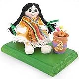 NOVICA Cotton doll, 'Flower Girl'