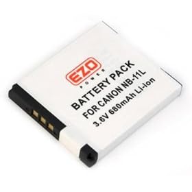 EZOPower Canon NB-11L Battery 680mAh - Canon PowerShot A2300 PowerShot A2400 IS PowerShot A3400 IS PowerShot A4000 IS PowerShot ELPH 320 HS (IXUS 240 HS) PowerShot ELPH 110 HS (IXUS 125 HS)