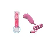 Nintendo Pink Wiimote, Pink Nunchuk and Motion Plus Combo Pack (Free Silicon Case) - Pink Wii Remote (Wiimote) Control / Controller for Nintendo Wii Console with Motion Plus - Pink