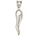 Italian Horn Charm 14k White Gold 24.5mm
