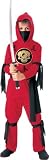 Kids Halloween Costume Red Ninja Boy Suit Outfit Boys Small (3-4 years)