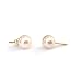 HinsonGayle AA+ Round 8.0-8.5mm White Cultured Pearl Stud Earrings (14K Yellow Gold)