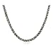 Eve's Addiction Italian Wheat Chain Mens Sterling Silver Necklace
