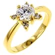 18K Yellow Gold Plated Rose Ring